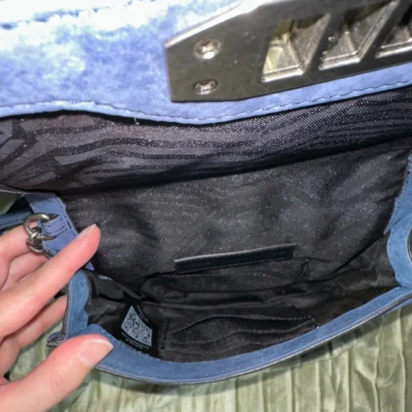 Rebecca Minkoff Blue Suede Purse - Picture 9 of 11